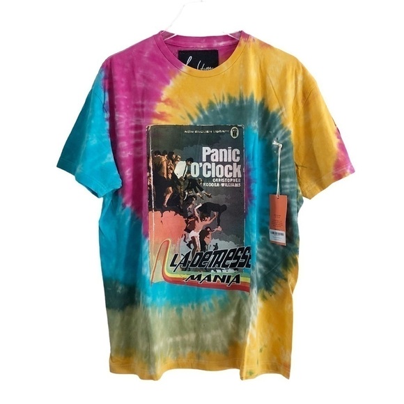 LA DETRESSE Tropical Panic Tie Dye Short Sleeve T-shirt Large - Picture 2 of 9
